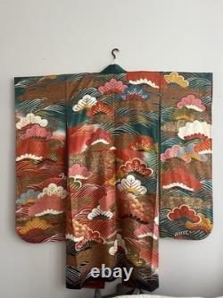 100% Silk Kimono. One Of A Kind. Handmade From Japan