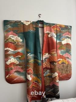 100% Silk Kimono. One Of A Kind. Handmade From Japan