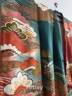 100% Silk Kimono. One Of A Kind. Handmade From Japan