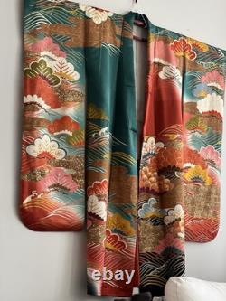 100% Silk Kimono. One Of A Kind. Handmade From Japan