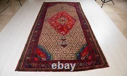 10' 7x5' 3 One of a Kind Collectible Antique Tribal Rug Brown Oriental Carpet