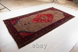 10' 7x5' 3 One of a Kind Collectible Antique Tribal Rug Brown Oriental Carpet