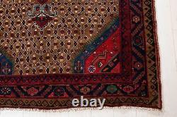 10' 7x5' 3 One of a Kind Collectible Antique Tribal Rug Brown Oriental Carpet