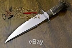 16 Unique Custom Made D2 Steel One Of Kind Bowie Knife, Stag Crown Handle- O-03