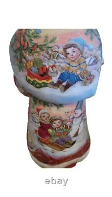 16 inches tall One of a KInd Hand Painted and Hand Crafted Russian Father Frost