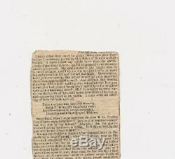 1861-64 Rare One of Kind Civil War Soldier & Folded Clipping Galesburg Illinois