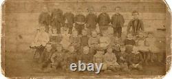 1879 GREENVIEW Illinois School Children One of a Kind Albumen Photo Cabinet Card