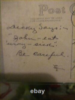 1909 Post Card To J. Edgar Hoover, by His Mother, With1-Cent Franklin ONE OF A KIND