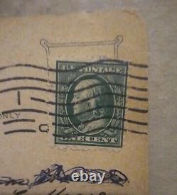 1909 Post Card To J. Edgar Hoover, by His Mother, With1-Cent Franklin ONE OF A KIND