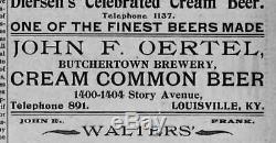 1910 Pre-Prohibition Oertel Beer Advertisement Litho Stone (One of a Kind)