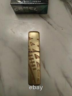 1937 INDIAN MOTORCYCLES Zippo Lighter SOLID BRASS DEEP ETCHED ONE OF A KIND