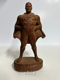 1942 Superman Syroco Hand Carved Wooden Prototype Statue One Of A Kind