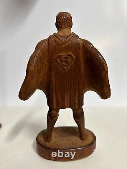 1942 Superman Syroco Hand Carved Wooden Prototype Statue One Of A Kind