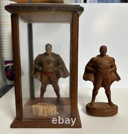 1942 Superman Syroco Hand Carved Wooden Prototype Statue One Of A Kind