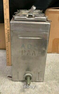 1950 Rare One Of A Kind Pan American American Overseas Airline Canister (aa)