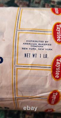 1950 s TAYSTEE Bread WRAPPERS NOS 17lb ROLL ONE OF A KIND FIND