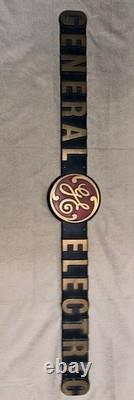 1950s Vintage Brass General Electric Sign 39 Lbs Good Condition One Of A Kind