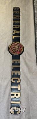 1950s Vintage Brass General Electric Sign 39 Lbs Good Condition One Of A Kind