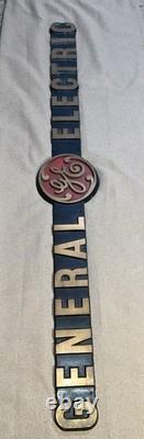 1950s Vintage Brass General Electric Sign 39 Lbs Good Condition One Of A Kind