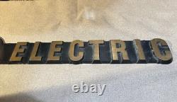 1950s Vintage Brass General Electric Sign 39 Lbs Good Condition One Of A Kind