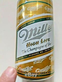 1970's Miller High Life Beer Empty Rare One of a Kind Factory Test Can, 12 oz Can