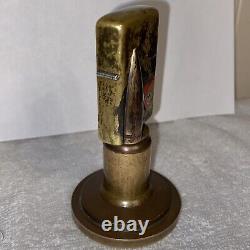 1974 Vietnam War Trench Art Artillery Shell Zippo Table Lighter One Of A Kind