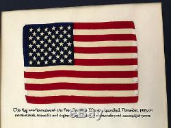 1983 NASA STS-9 First Spacelab US American Flag Flown in Space - One of a Kind