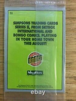 1994 Simpsons Series II B1-b6 Sealed Promo Card Set! One Of A Kind! Rare! Dipkin