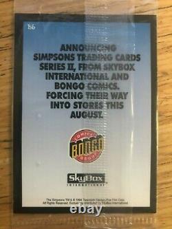 1994 Simpsons Series II B1-b6 Sealed Promo Card Set! One Of A Kind! Rare! Dipkin