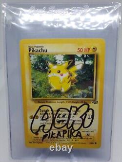 1999 Pikachu Base Set Fossil Steve Aoki Signed 1/1 PIKA PIKA One of a Kind
