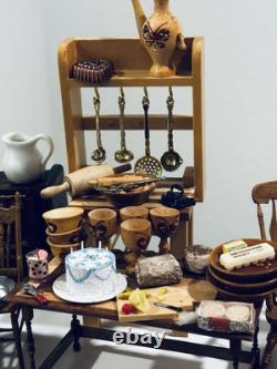 1 Of A Kind Collection Vtg & Handcrafted Dollhouse Miniatures-furniture Plus