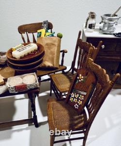 1 Of A Kind Collection Vtg & Handcrafted Dollhouse Miniatures-furniture Plus