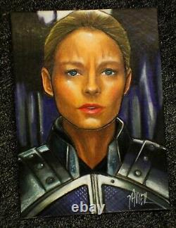 1 of 1! Jodie Foster Carl Sagan's CONTACT Sketch Card ONE OF A KIND