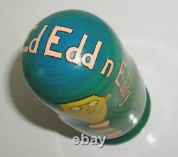 2003 One-of-a-kind Russian Hand Painted Ed Edd N Eddy Nesting Doll Set Kirishina