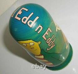 2003 One-of-a-kind Russian Hand Painted Ed Edd N Eddy Nesting Doll Set Kirishina