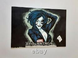 2012 Marvel Beginnings Domino 1/1 Sketch Card Chris Foreman One of a kind