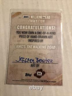 2017 Topps Amc The Walking Dead Sketch One Of A Kind 1/1 Hand Drawn Art Card