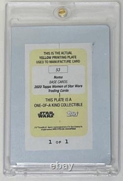 2020 Topps Women of Star Wars #53 Numa One of a Kind Yellow Printing Plate