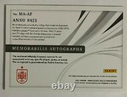 2021 PANINI IMMACULATE SOCCER ANSU FATI Patch Auto /17 ONE OF A KIND PATCH