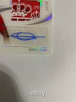 2021 PANINI IMMACULATE SOCCER ANSU FATI Patch Auto /17 ONE OF A KIND PATCH