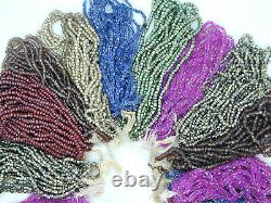 20 Mini Hanks Vintage Antique Glass Seed Beads Multi Colors ONE OF A KIND LOT
