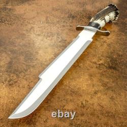 20 One Of Kind Custom Made D2 Tool Steel Machete, Stag Horn, Hunting Bowie