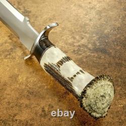 20 One Of Kind Custom Made D2 Tool Steel Machete, Stag Horn, Hunting Bowie
