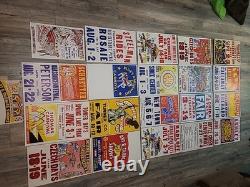21 Rare Original Vintage Fair And Carnival Posters. A One Of A Kind Collection