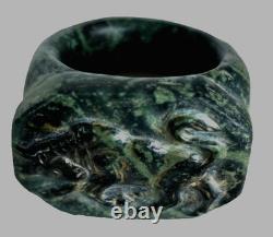 300 BC Authentic Ancient Roman hololith Ring Engraved Gemstone Bull MUSEUM GRADE