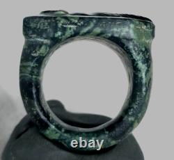 300 BC Authentic Ancient Roman hololith Ring Engraved Gemstone Bull MUSEUM GRADE