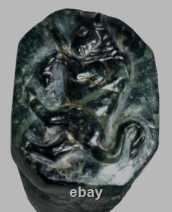 300 BC Authentic Ancient Roman hololith Ring Engraved Gemstone Bull MUSEUM GRADE