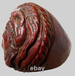 300 BC Authentic Ancient Roman hololith Ring Engraved Gemstone Depict Minerva