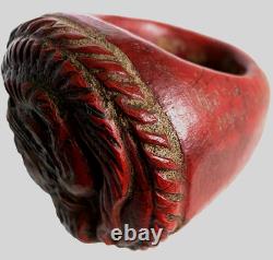 300 BC Authentic Ancient Roman hololith Ring Engraved Gemstone Depict Minerva