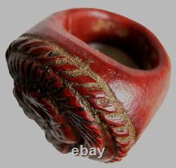 300 BC Authentic Ancient Roman hololith Ring Engraved Gemstone Depict Minerva